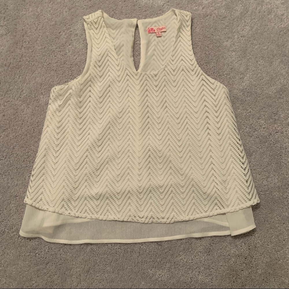 Candies sleeveless laced top